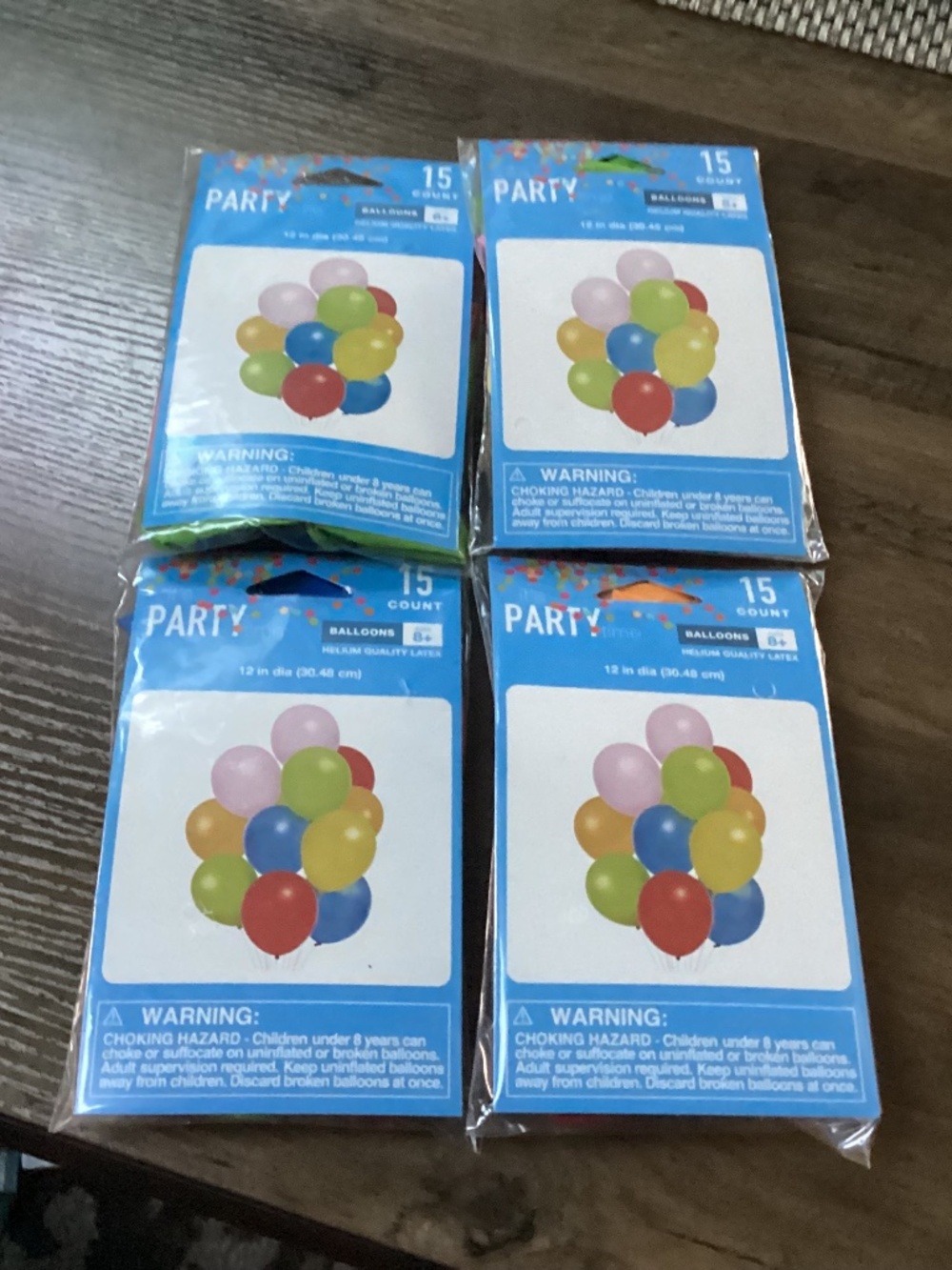 It’s Party Time Balloons Bundle for sale 4 packs 15 balloons per pack=120 total